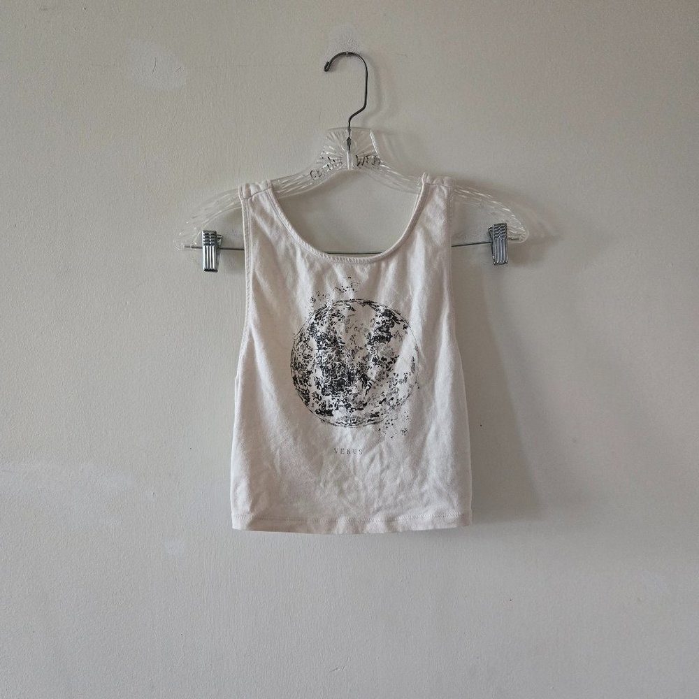 Kendall & Kylie Venus White Crop Top Small